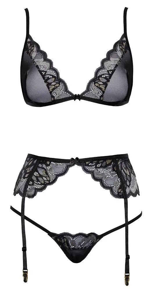 Комплект Kissable Suspender Pola S/M черный - фото 3