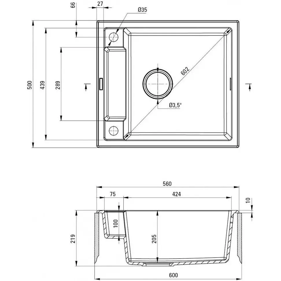 Кухонная мойка Deante Magnetic ZRM A103 - фото 2