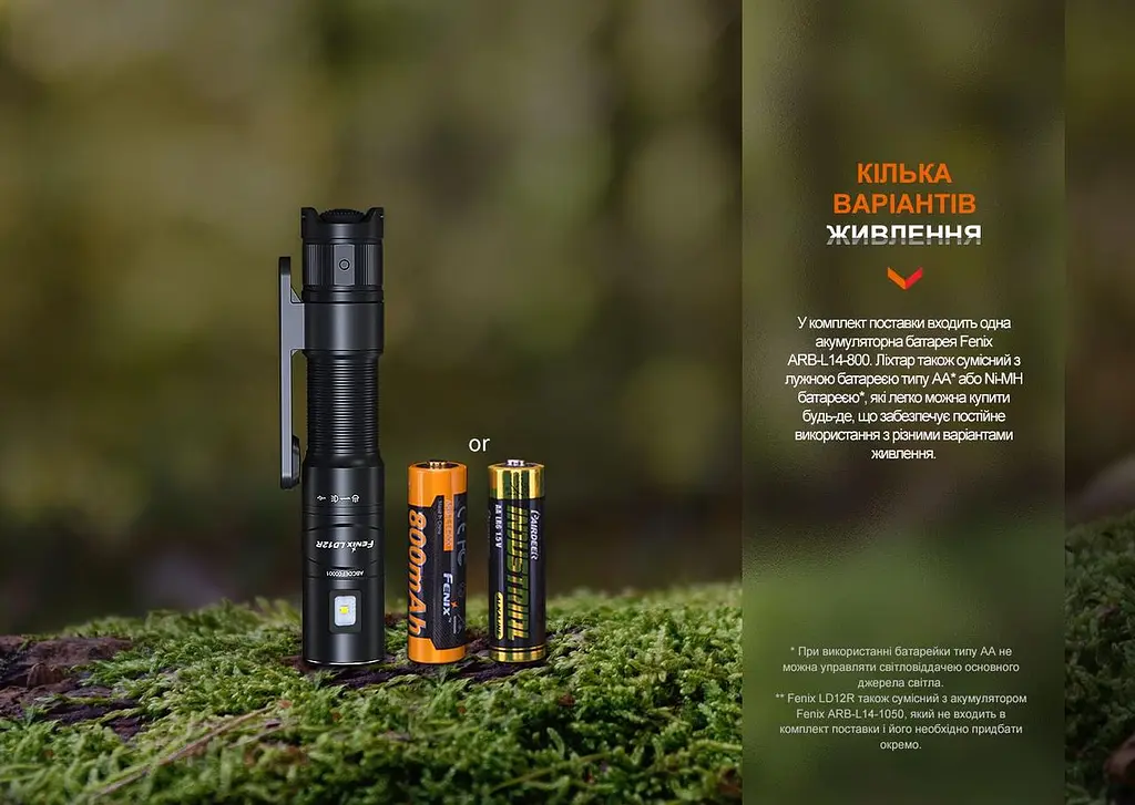 Карманный фонарик Fenix LD12R 600лм Type-C (Черный) - фото 6