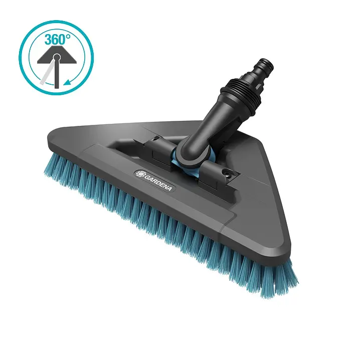 Щітка поворотна на шарнірі Gardena Cleansystem 27х13 см, жорстка (18814-20) - фото 2