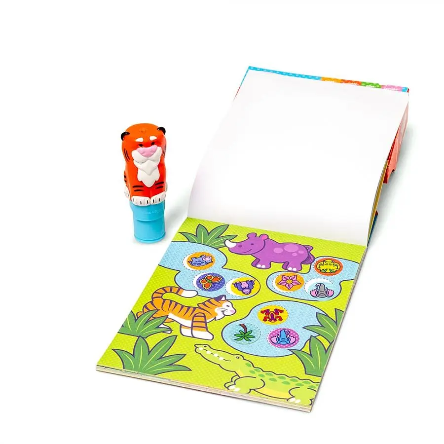 Набір з блокнотом та штампом з наліпками Melissa & Doug Sticker WOW Тигреня (SM93205/6074897) - фото 3