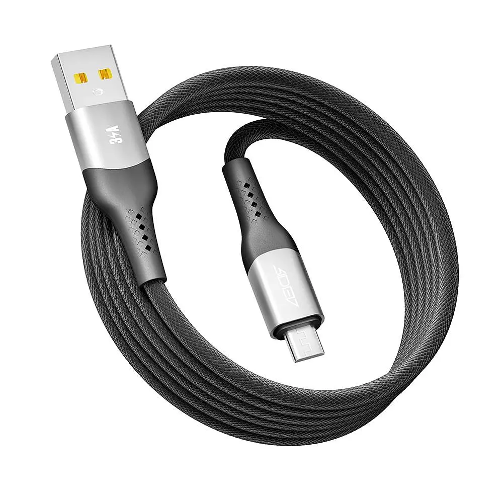 Кабель для зарядки USB Ridea RC-US42 UltraStrong USB-MicroUSB 60W 20V/3A 2 м Черный