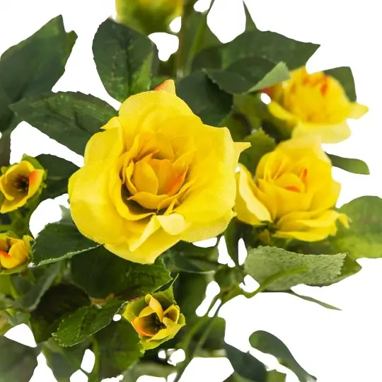 Троянда штучна Elisey 24 см жовта (084F/yellow)       - фото 2