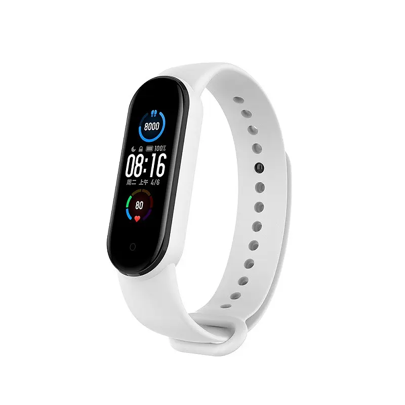 Ремінець для фітнес-браслета Lemfo для Xiaomi Mi Band 5 і 6 білий - фото 5