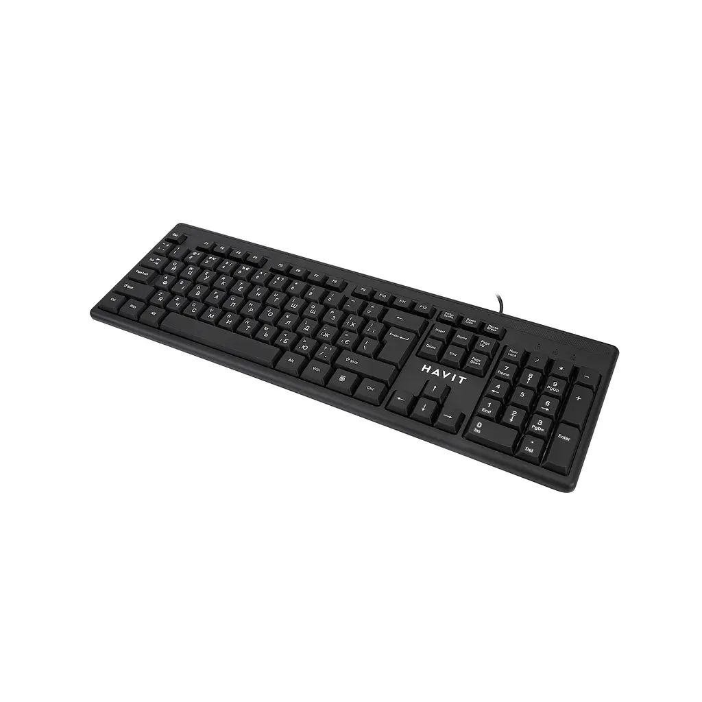 Дротова клавіатура HAVIT HV-KB2001 USB Black HAVIT (27921-000) - фото 3