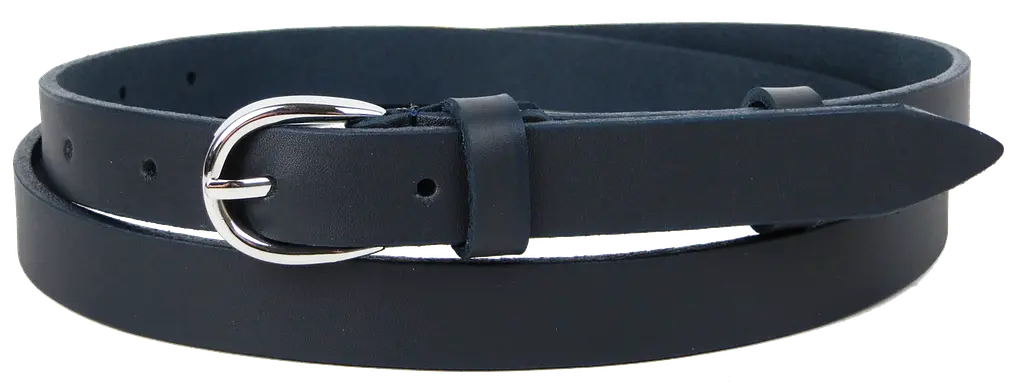Шкіряний жіночий ремінь Skipper 1634-20 Темно-синій 2 см - фото 3