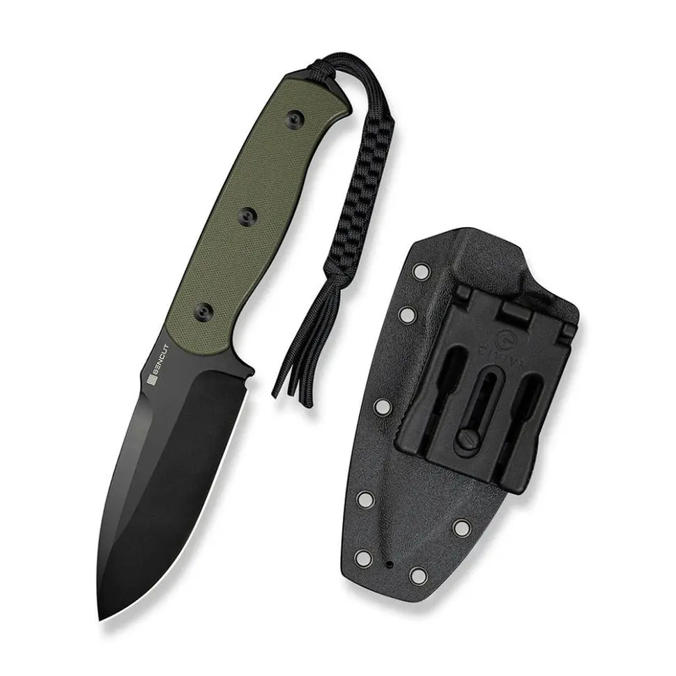 Ніж з фіксованим лезом Sencut Toxodon S24036-2 зелений, чорне лезо - фото 2