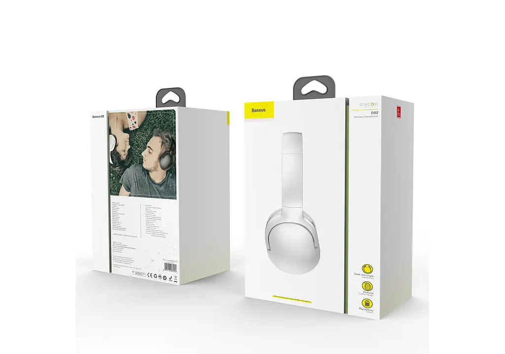 Навушники Baseus Encok Wireless Headphone D02 Pro (White) [67267] - фото 7