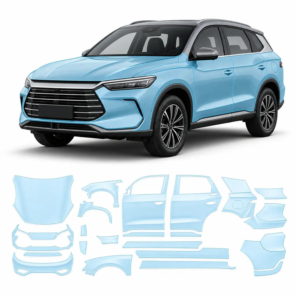 Антигравійна захисна бронеплівка за лекалами для BYD Song Pro I facelift 2023- повний кузов