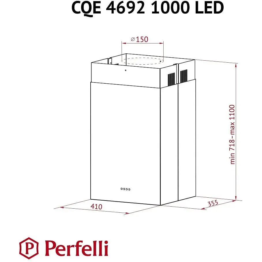 Витяжка Perfelli CQE 4692 I 1000 LED - фото 9