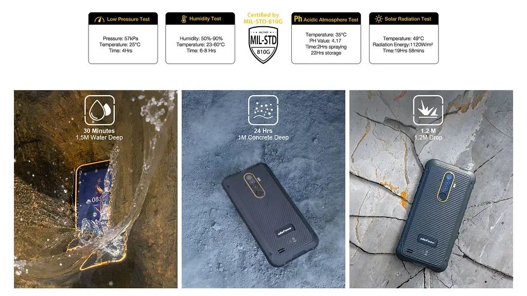 Смартфон Ulefone Armor X8 4/64Gb Black [65307] - фото 11
