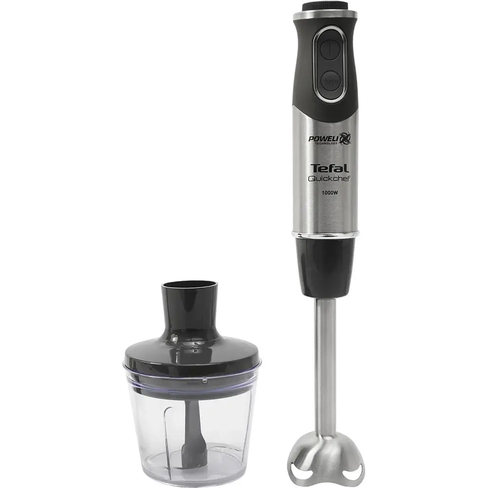 Блендер погружной 3в1 Tefal Quickchef 1000 Вт чаша 800 мл чоппер 500 мл турборежим серебристо-черный (HB656838) - фото 3