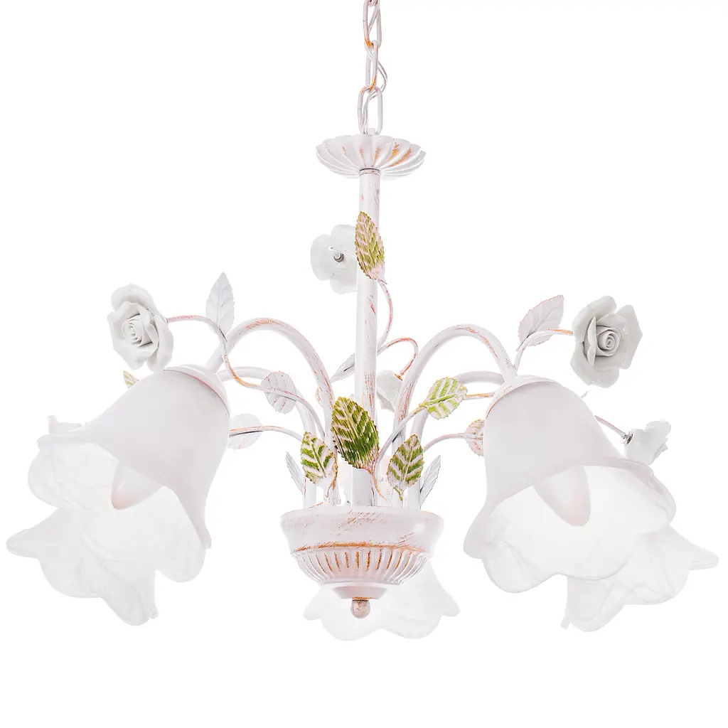 Люстра подвесная Brille флористика E27 60W WH (BKL-521S/5) - фото 7