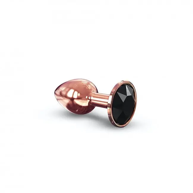 Маленька металева анальна пробка із кристалом Dorcel Diamond Plug S, 7.1х2.7 см, чорний - фото 2