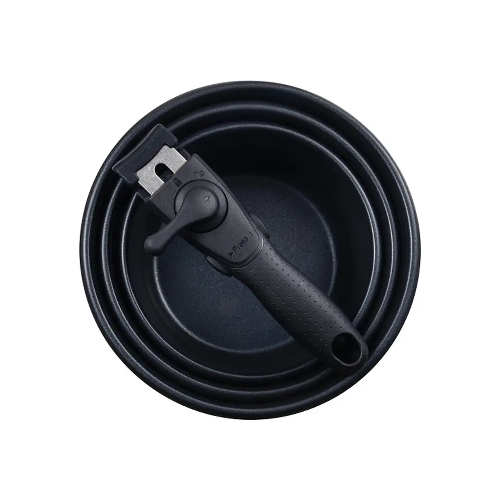 Ківш Bergner Click & cook, набір зі знімною ручкою 1.5/2.1/3 л, 4 предмети (BG-32293-MM) - фото 2