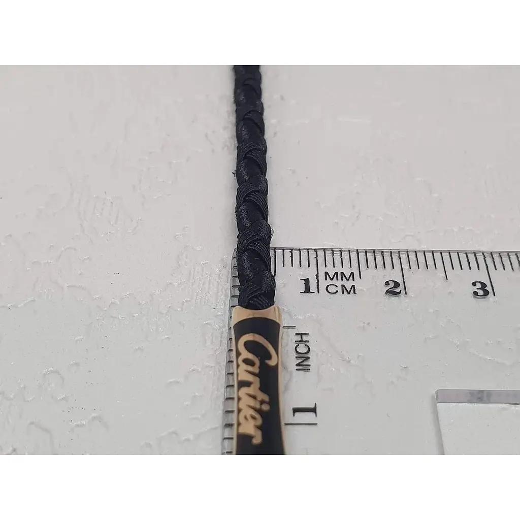 Ювелирный шелковый шнурок Golden Time с золотыми вставками. Ц2044/4 60 - фото 4