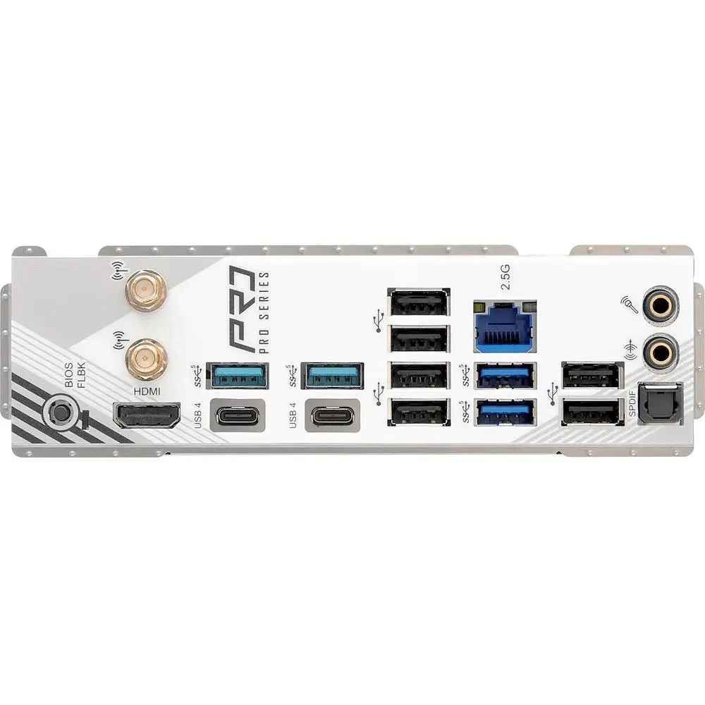 Материнська плата ASRock AM5 X870 Pro RS WiFi, X870, 4xDDR5, Int.Video (CPU), 4xSATA3, 3xM.2, 1xPCI-E 5.0x16, 1xPCI-E 4.0x16, ALC1220, Bluetooth 5.4, 2xUSB4/7xUSB3.2/9xUSB2.0, HDMI/2xType-C, ATX - фото 6
