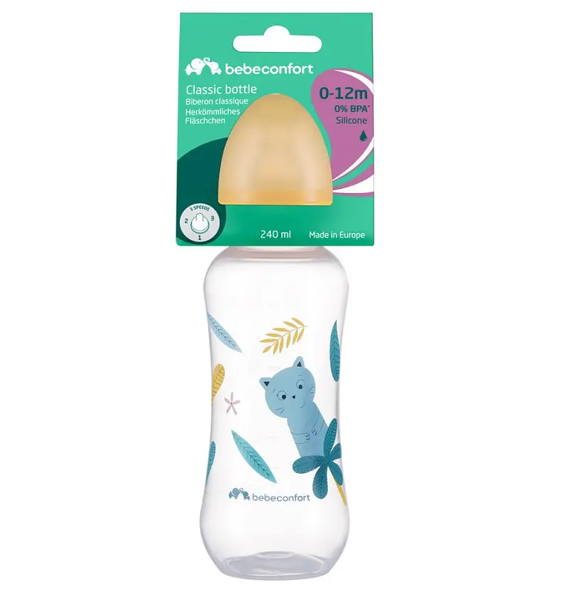 Пляшечка для годування Bebe Confort Standard Neck Bottle Little Buddies, 240 мл, жовта (3102202080) - фото 3