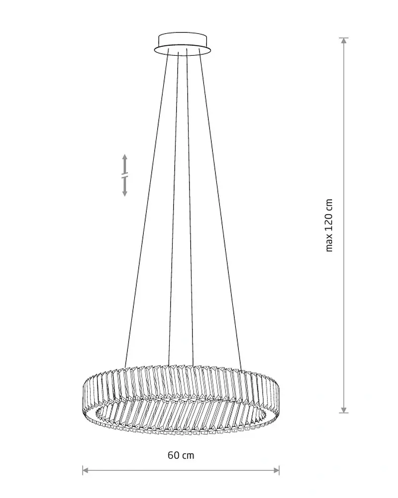 Подвесной светильник, люстра Nowodvorski 11705 Luxora Round LED 1x30W 3000K 2700Lm IP20 хром - фото 3