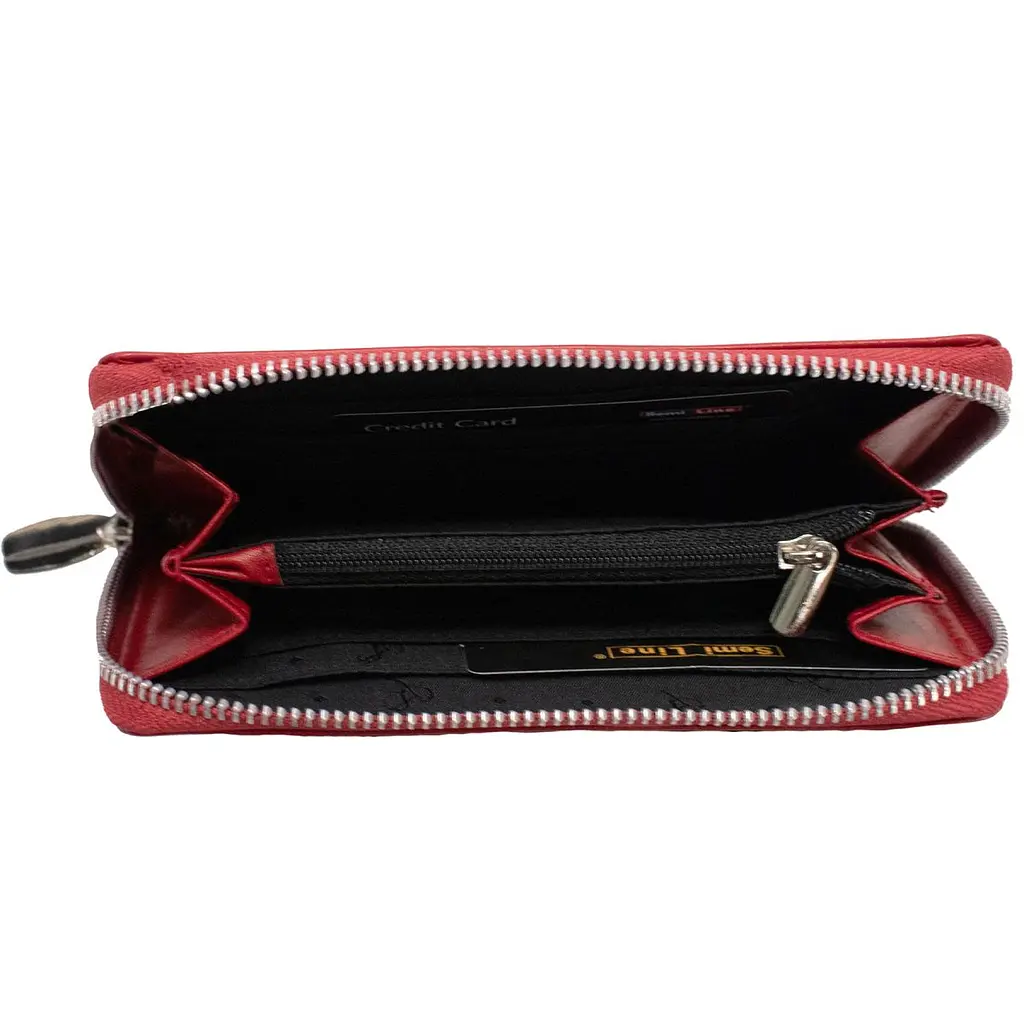 Гаманець жіночий шкіряний Semi Line RFID Red (P8271-2) - фото 2