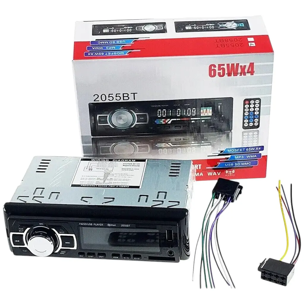 Автомагнітола RGB Technology MP3 2055BT ISO+BT автомобільна магнітола чорна - фото 4