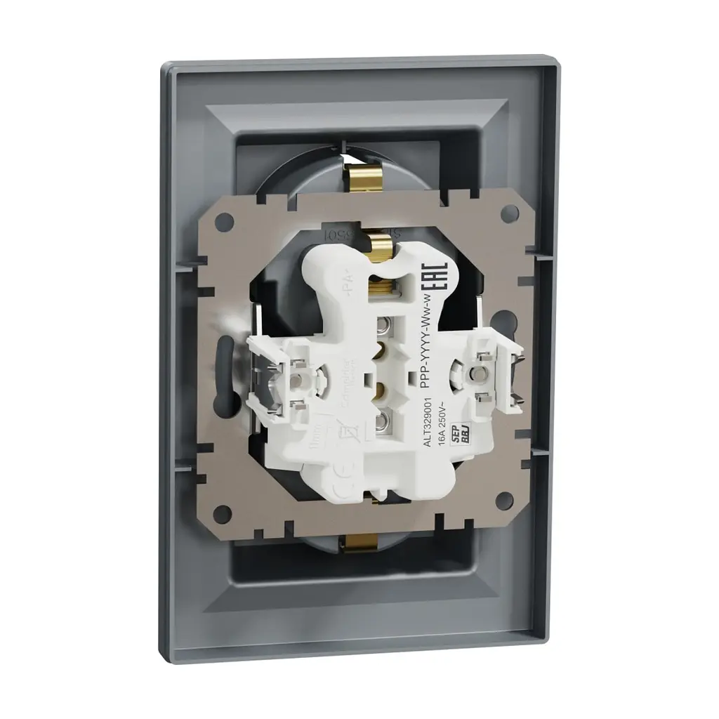 Розетка Schneider Electric ASFORA із заземленням подвійна сталь 16А (EPH9900162) - фото 7