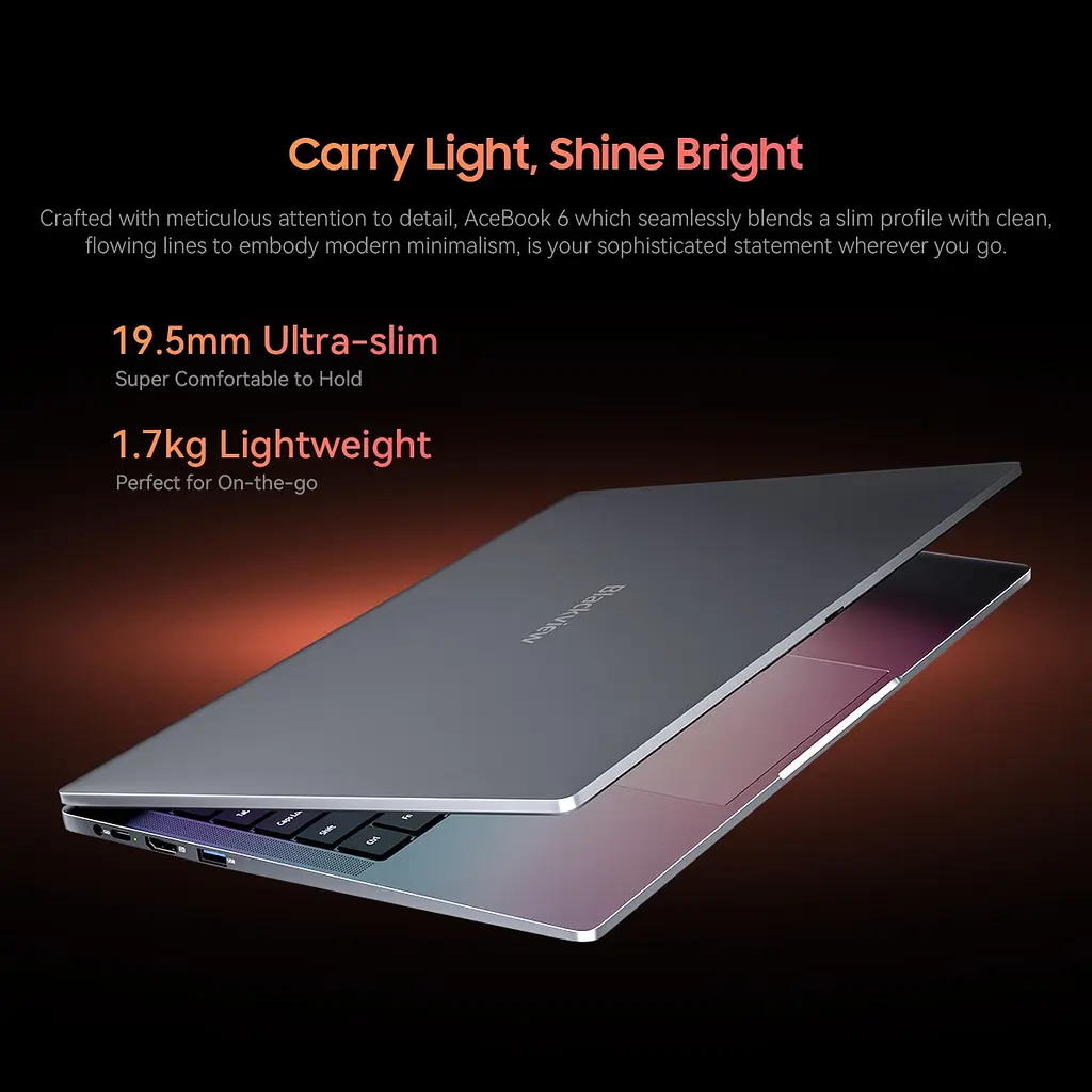 Ноутбук Blackview Acebook 6,16GB DDR4 512GB, N150 36GHz / UHD, Win11 Home, 38Wh, +, HDMI 2.0, Bluetooth 5.0, USB 3.0 - фото 3