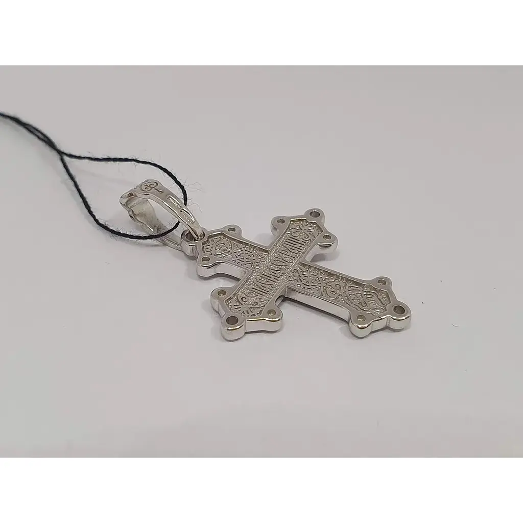 Срібний хрест Харківська ювелірна фабрика Розп'яття Христа. 3525-РПЛ - фото 3