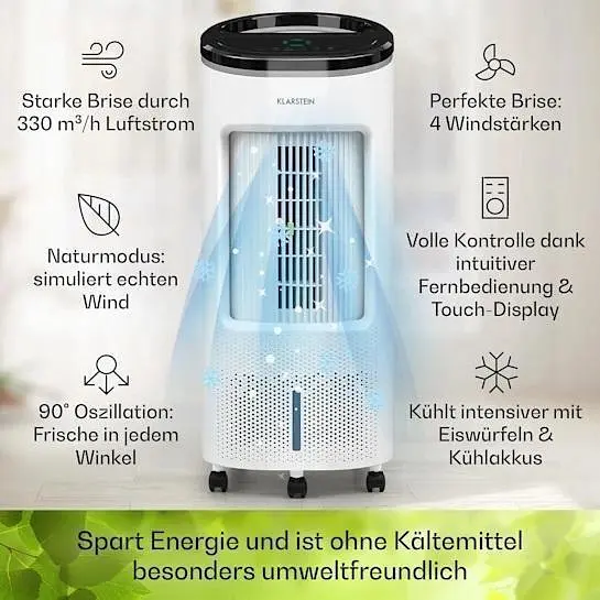 Мобільний кондиціонер-вентилятор Klarstein IceWind Plus 4 в 1 (10033433) - фото 3