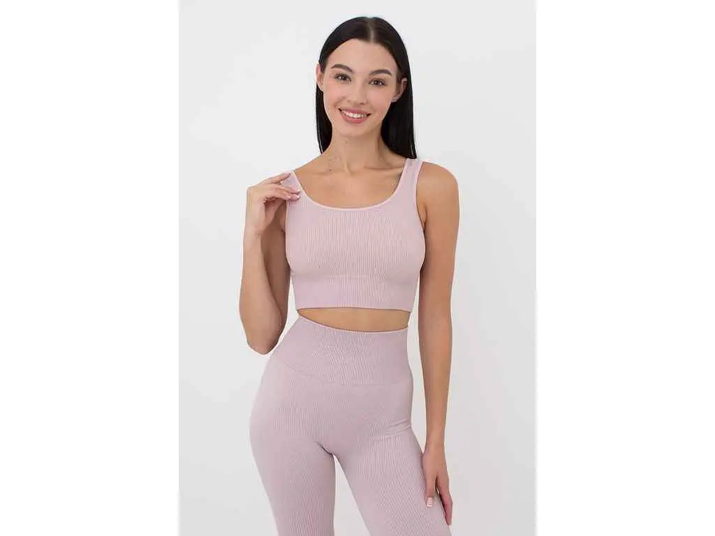 Топ GIULIA рожевий жіночий з мікрофібри TOP RIB пиловий burnished lilac р.S-M