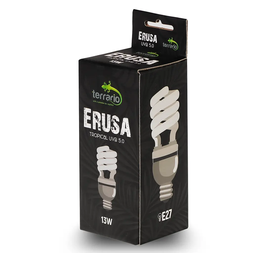 Люмінесцентна лампа Terrario Erusa Tropical UVB 5.0 13W для тропічних рептилій та амфібій - фото 2