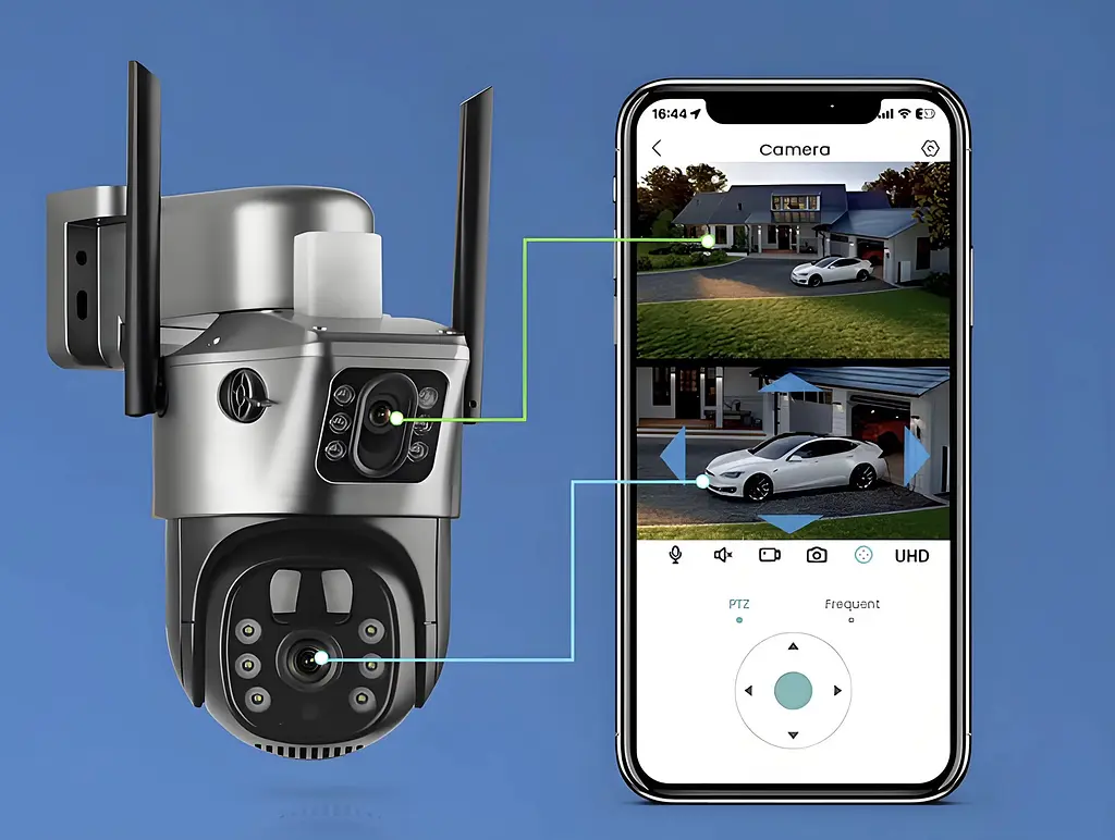 Вулична 4G камера VCS09 сонячна панель з 2 лінзами  сонячна панель зарядки акумулятор 8000мАг  PIR сенсор руху - фото 4