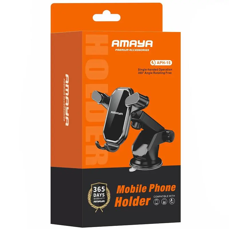 Автодержатель Amaya APH-15 (center console) Black - фото 2