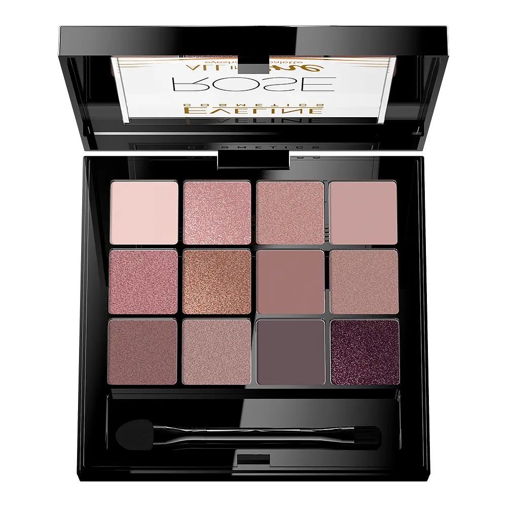 Палетка теней для век Eveline All In One, тон 2 (Rose), 12 шт., 12 г (LMKCIE12RO) - фото 2
