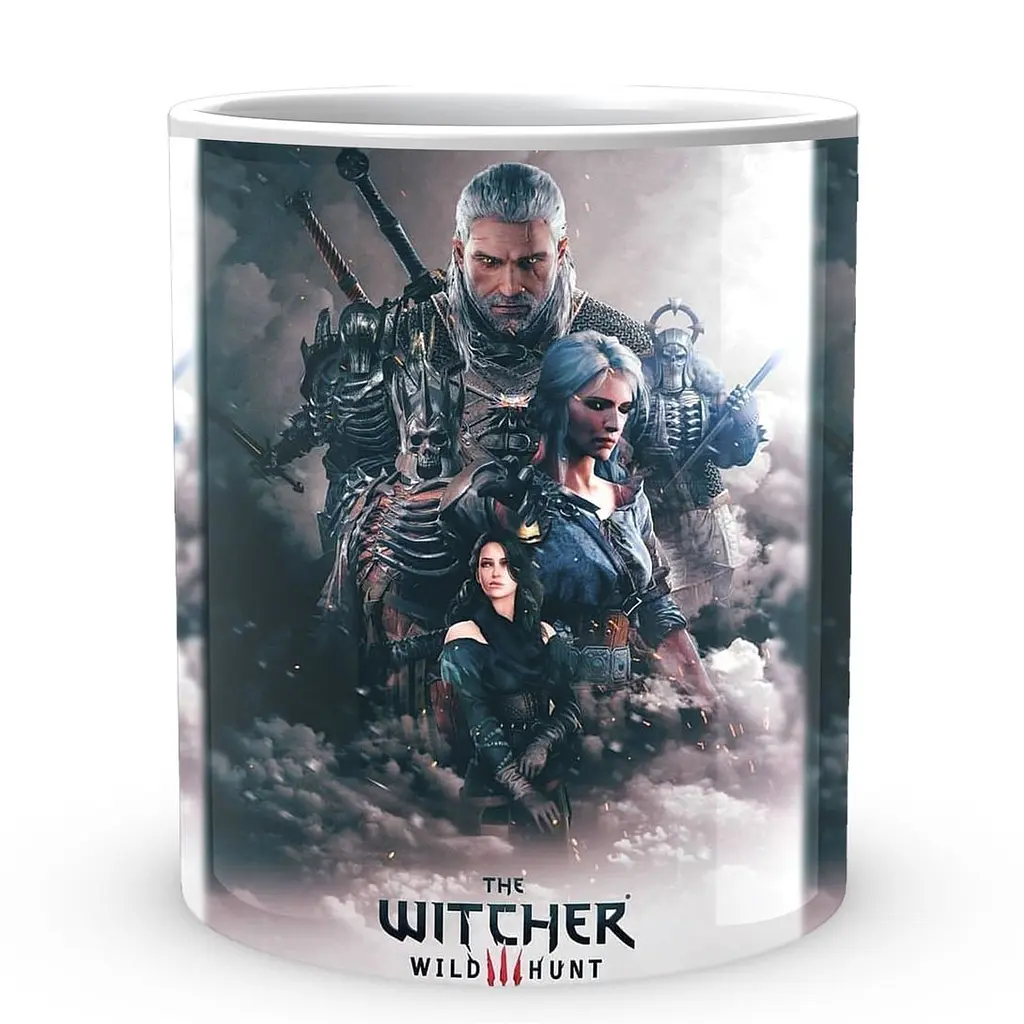 Кухоль GeekLand The Witcher Відьмак Постер Дике полювання TW.02.482 330 мл білий - фото 2