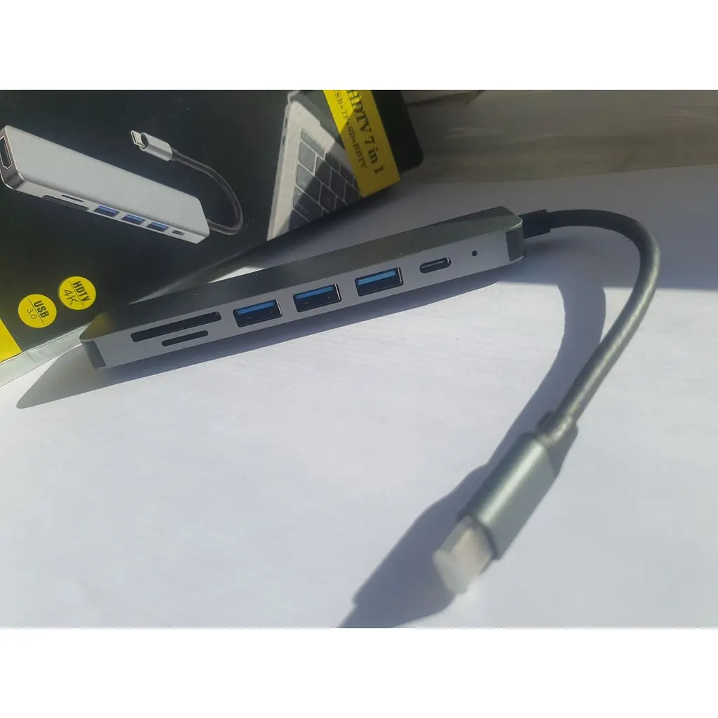 Багатопортовий активний USB Hub Hoco розгалужувач адаптер перехідник 8 в 1 Usb-концентратор для ноутбука і Macbook - фото 11