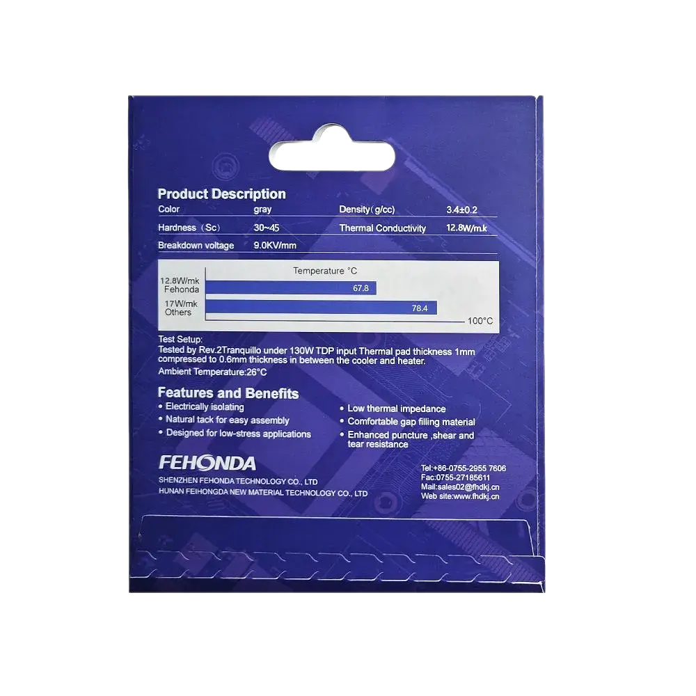 Термопрокладка Fehonda 100x100x1.5mm (12.8W/m*k) (18831)