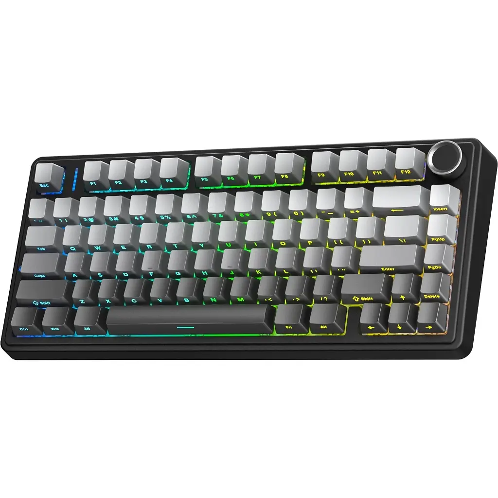 Клавиатура Aula F75 Gasket Reaper Switch Hot-Swap RGB Bluetooth/Wireless/USB UA Black/Grey (6948391209913) - фото 3