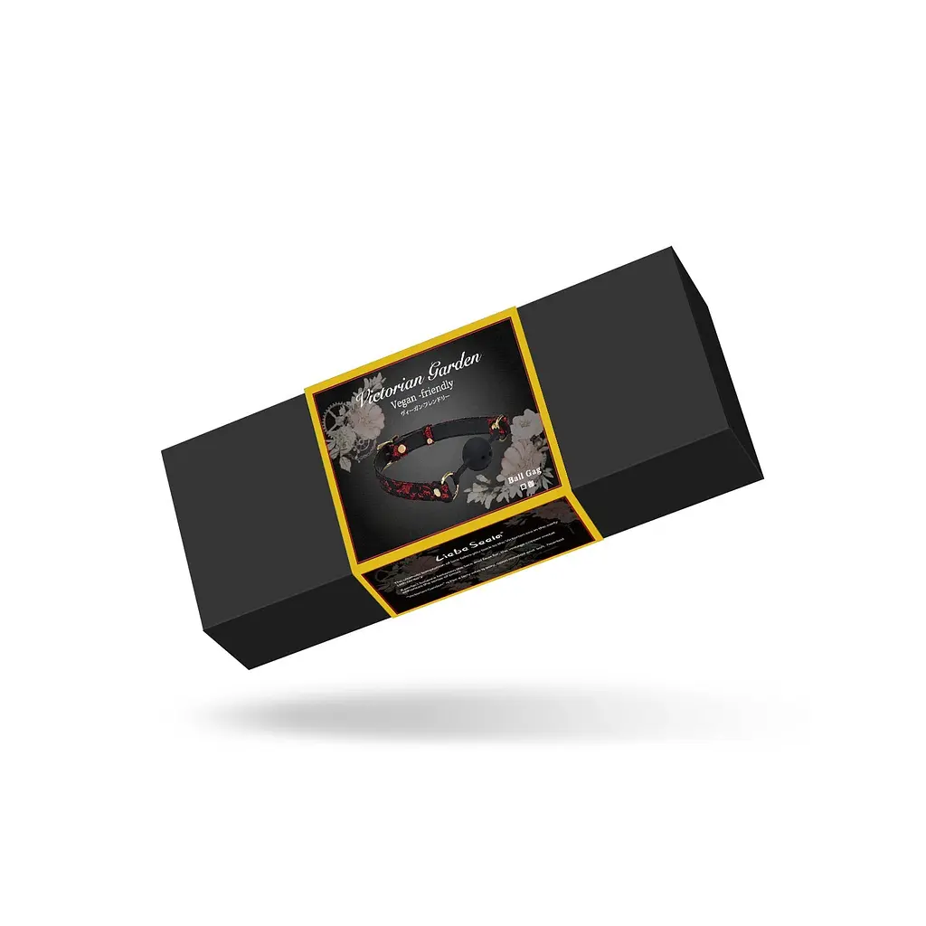 Кляп Liebe Seele Victorian Garden Breathable Silicone Ball Gag 4.3 см чорний з червоним - фото 2