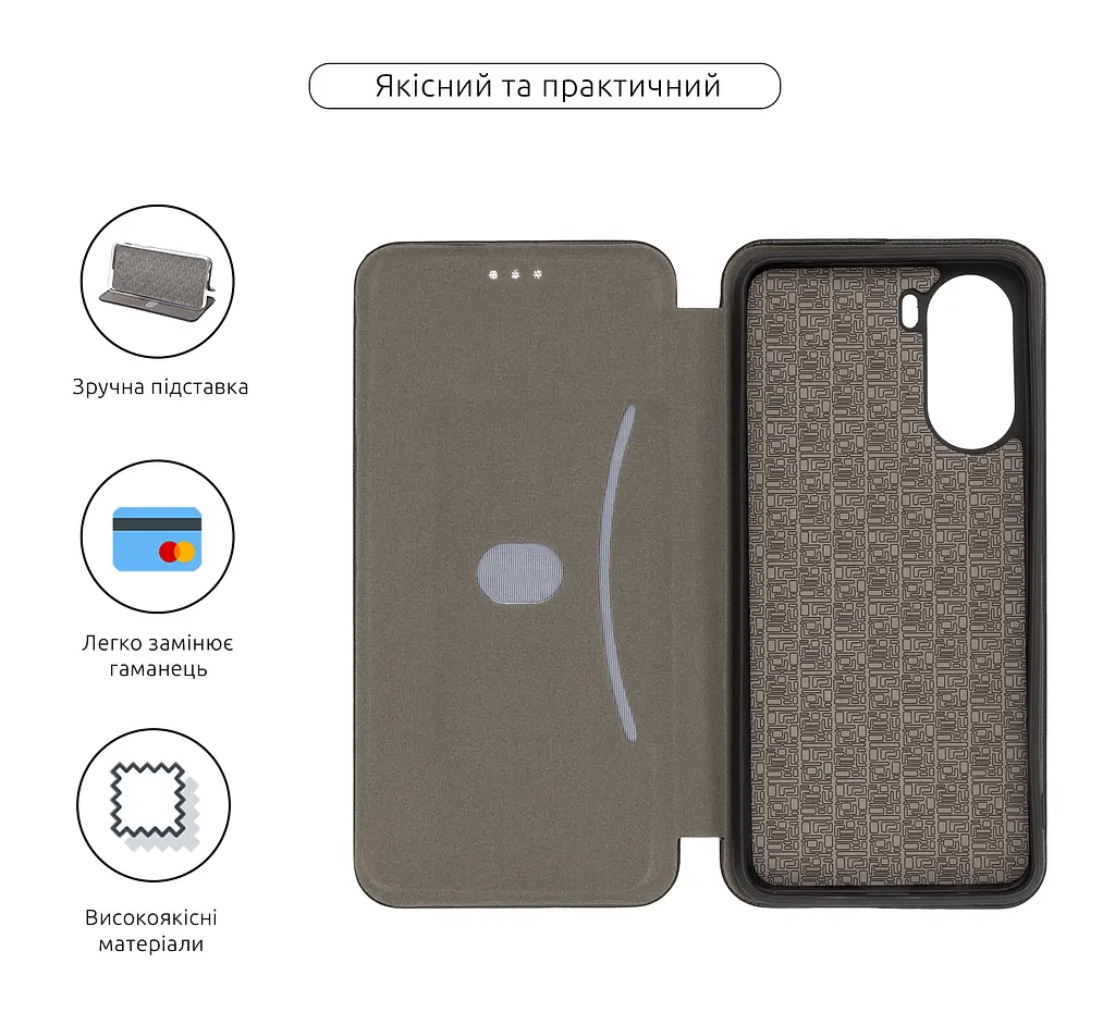 Чехол-книжка для ZTE Blade V40 Design, G-Case, черный, кожаный чехол-книга из экокожи (PU) и TPU, с магнитом, с подставкой и вместительным кардхолдером, противоударный, защита всего корпуса, ArmorStandart (ARM68850) - фото 3