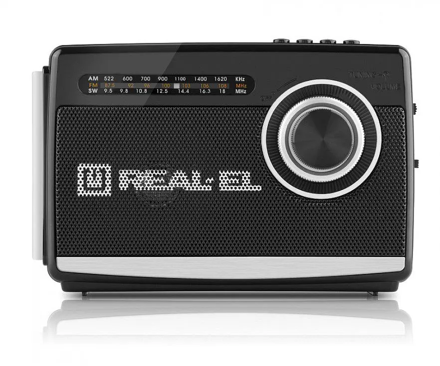 Радиоприемник портативный REAL-EL X510 Black с фонариком - фото 2