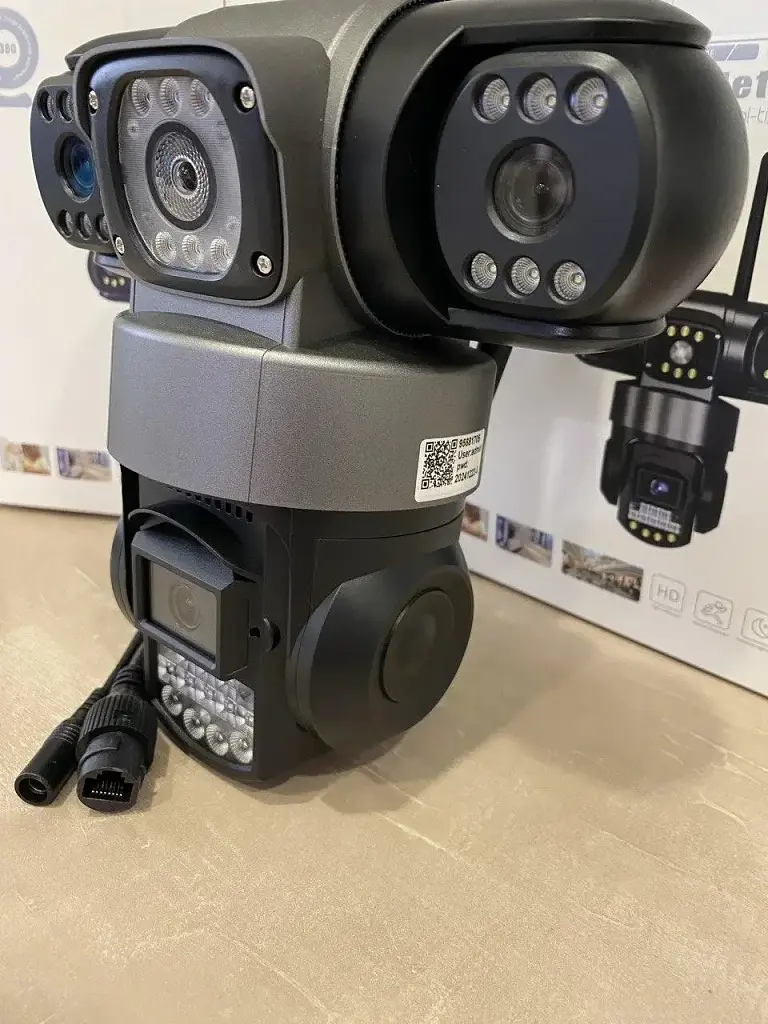 Вулична Wi-Fi IP-камера V380 з 3 об'єктивами 6 МП поворотна, нічне бачення 20 м, відеоспостереження - фото 5