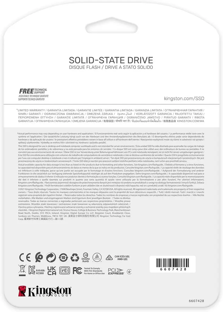 Kingston Твердотільний накопичувач SSD M.2 1TB KC3000 NVMe PCIe 4.0 4x 2280 - фото 4