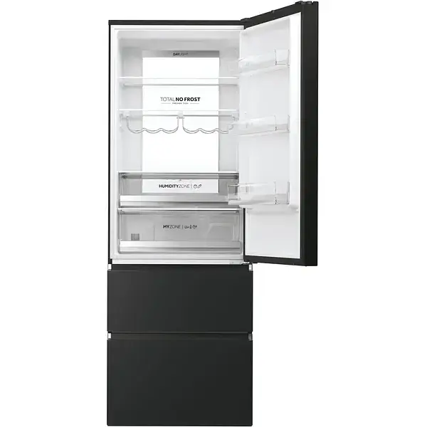 Холодильник Haier багатодверний 200.6x70х67.5 холод. відд. 343 л мороз. відд. 140 л 3дв. А++ NF інв. дисплей зона нульова чорний - фото 4