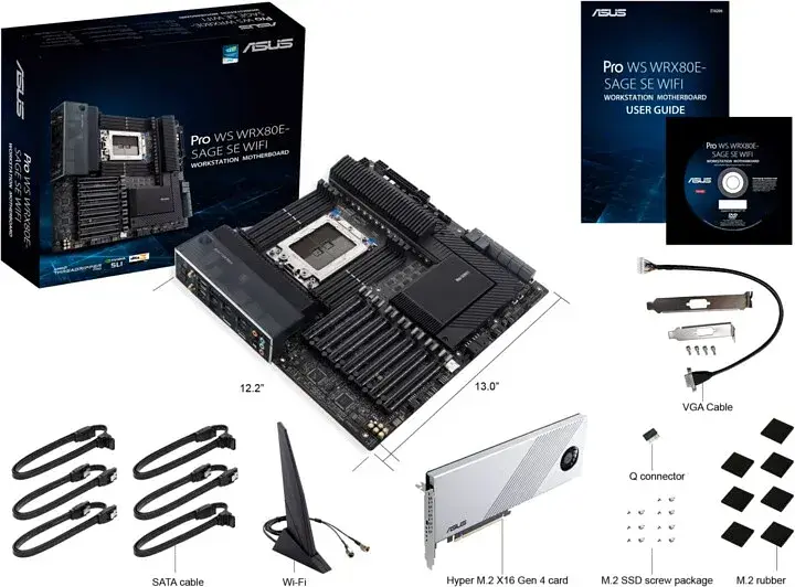 Материнская плата Asus PRO WS WRX80E-Sage С WIFI II (90MB1E60-M0EAY0) - фото 10