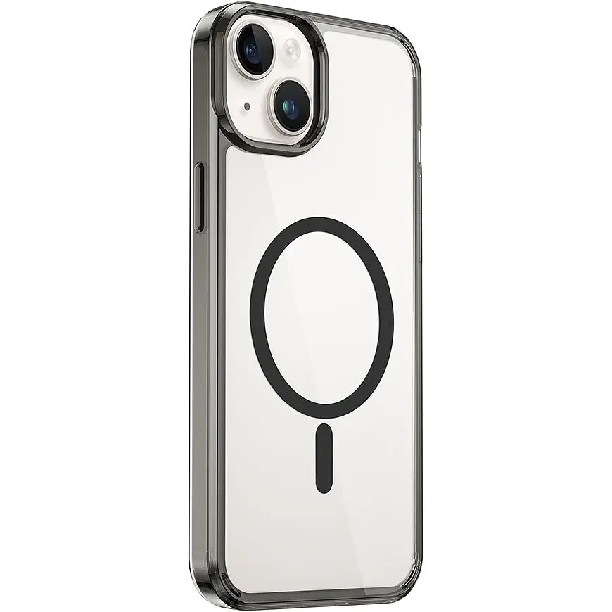 Чехол WiWU Magnetic Crystal Case для Apple iPhone 15 Transparent/Black [96955] - фото 3