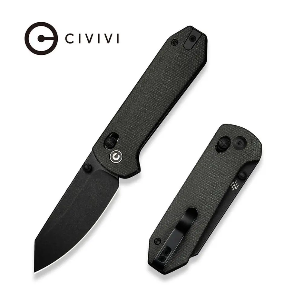 Ніж складаний кишеньковий Civivi Yonder, (7.3 см) 14C28N/Micarta темно-сірий - фото 10