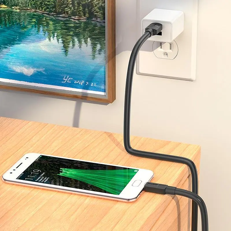 Кабель Hoco Micro USB Solid зарядный кабель для передачи данных X84 1 м 2.4A - фото 2