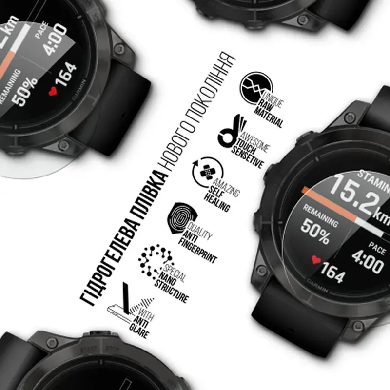 Плівка захисна Armorstandart Matte hydrogel Garmin Epix 2 47mm 6 pcs (ARM92006) - фото 2
