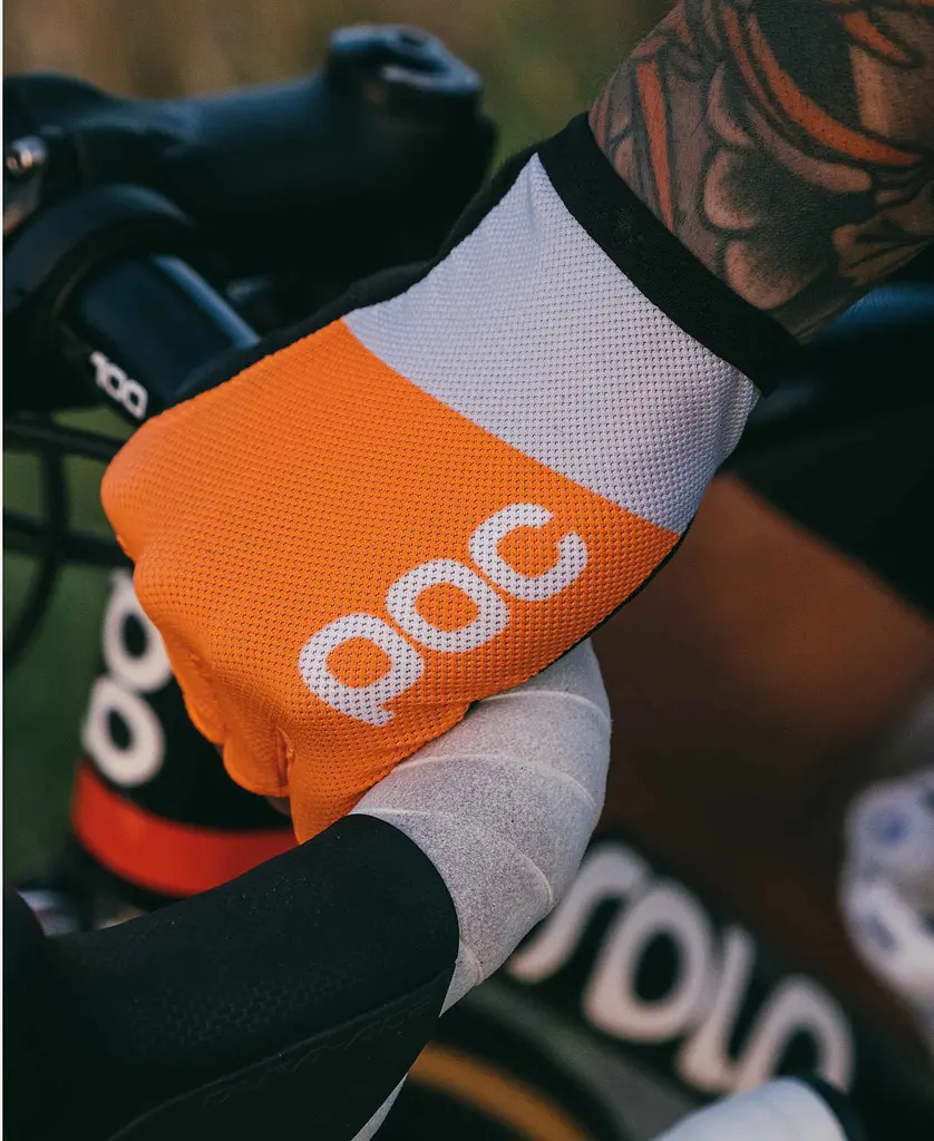 Перчатки велосипедные Poc Essential Road Mesh Short Glove L Чорний-Помаранчевий - фото 2